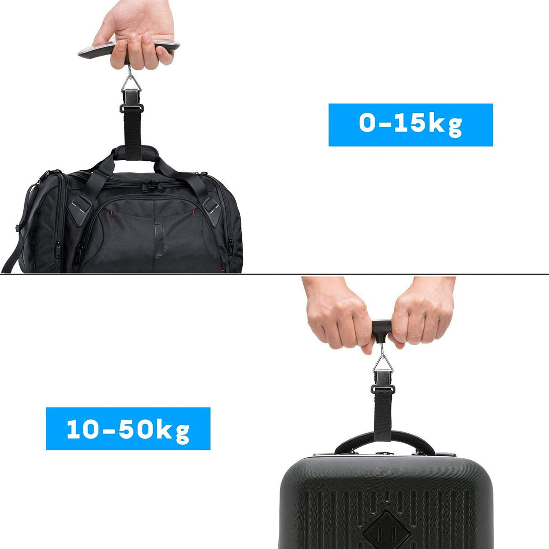 BONTOUR Váhový prístroj na batožinu, digitálna ručná váha, LCD displej, maximálna hmotnosť 50 kg-Vashome.sk