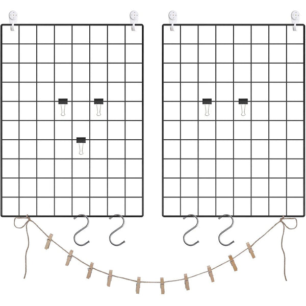 Nástenné panely z kovovej sieťoviny, 2 ks, 42 x 31 cm, čierne-Vashome.sk